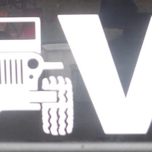 Jeep LOVE window decal