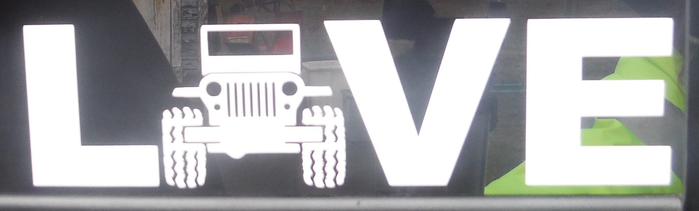 Jeep LOVE window decal