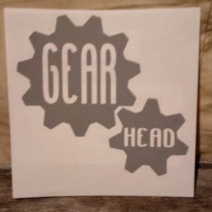 Gear Head window decal